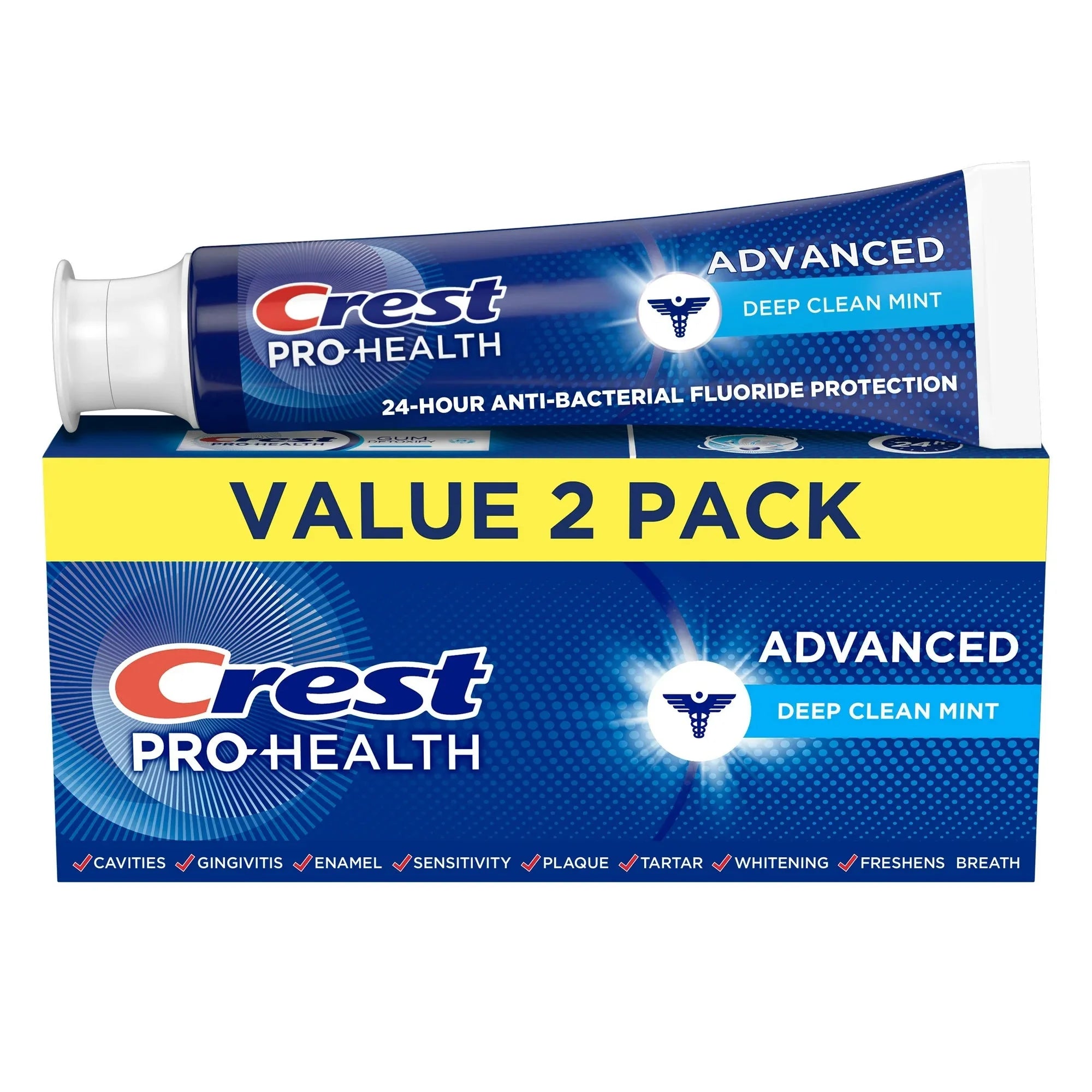 Wholesale prices with free shipping all over United States Crest Pro-Health Advanced Deep Clean Mint Toothpaste, 5.1 oz, 2 Count - Steven Deals