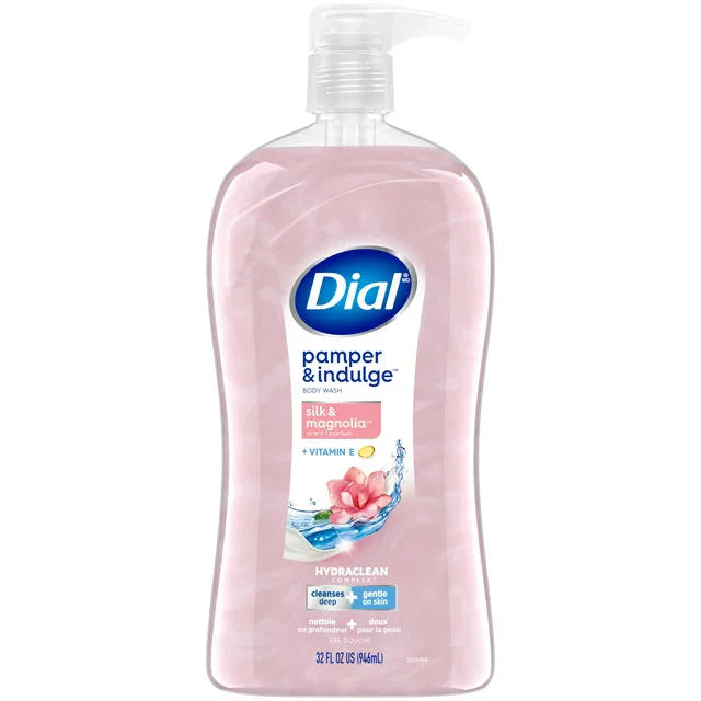 Wholesale prices with free shipping all over United States Dial Body Wash, Pamper & Indulge, Silk & Magnolia, 32 fl oz - Steven Deals