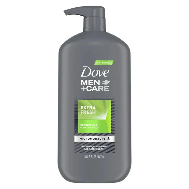 Wholesale prices with free shipping all over United States Dove Men+Care Extra Fresh Refreshing Hydrating Face and Body Wash, 30 fl oz - Steven Deals