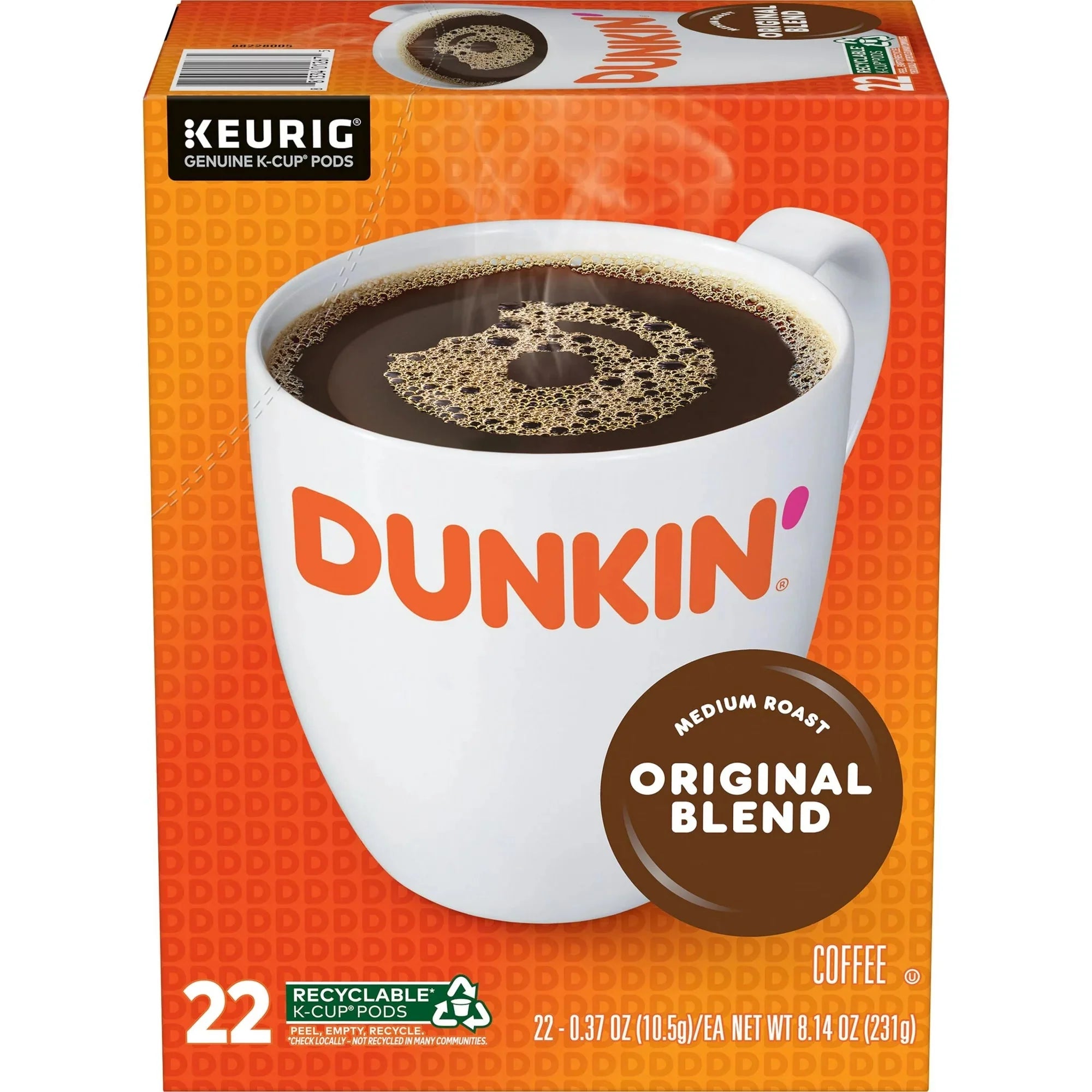 Wholesale prices with free shipping all over United States Dunkin' Original Blend Coffee, Medium Roast, K-Cup Pods, 22 Count Box - Steven Deals
