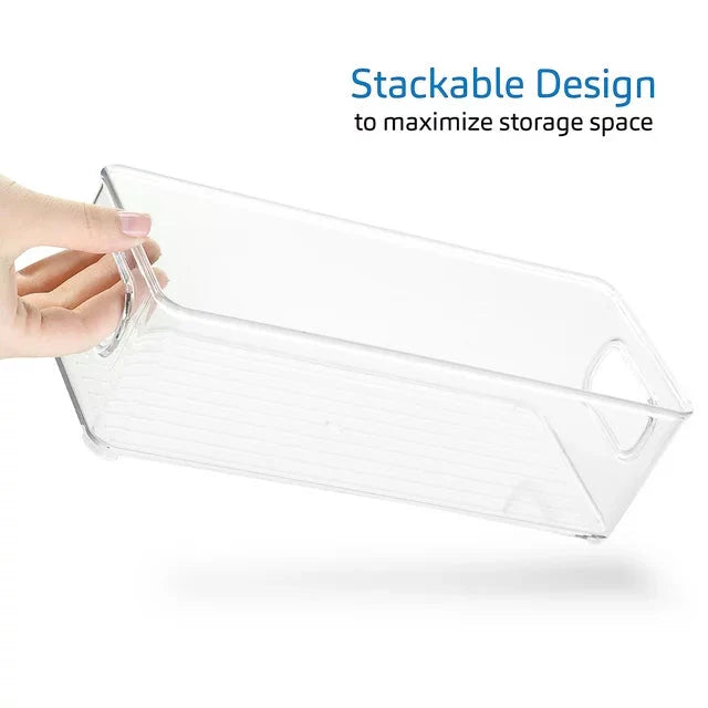 Wholesale prices with free shipping all over United States EatEx 1 Pack Clear Plastic Home & Office Storage Organizer Bin with Handles - Stackable Containers For Office, Pens, Pencils, Desks, Drawer, Workspace, Box For Supplies, Markers, Tape - Steven Deals