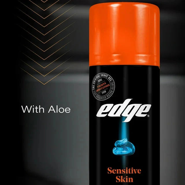 Wholesale prices with free shipping all over United States Edge Sensitive Skin Shave Gel for Men with Aloe, Twin Pack, 14 oz - Steven Deals