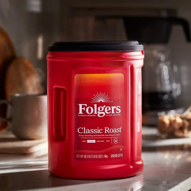 Wholesale prices with free shipping all over United States Folgers Classic Roast Ground Coffee, 40.3-Ounce - Steven Deals