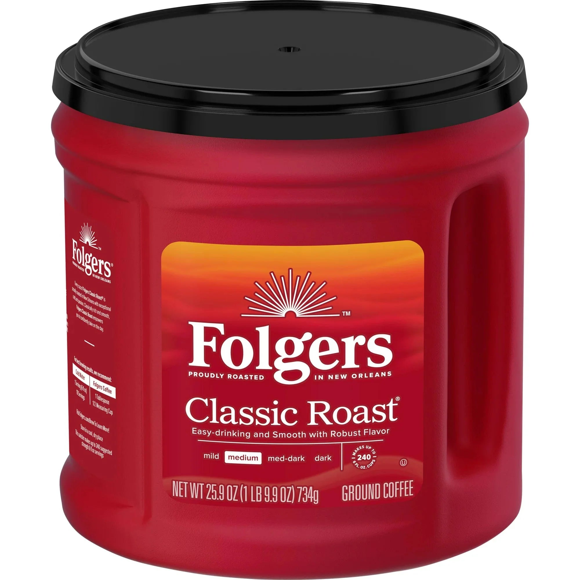 Wholesale prices with free shipping all over United States Folgers Classic Roast Ground Coffee, Medium Roast Coffee, 25.9 Ounce Canister - Steven Deals