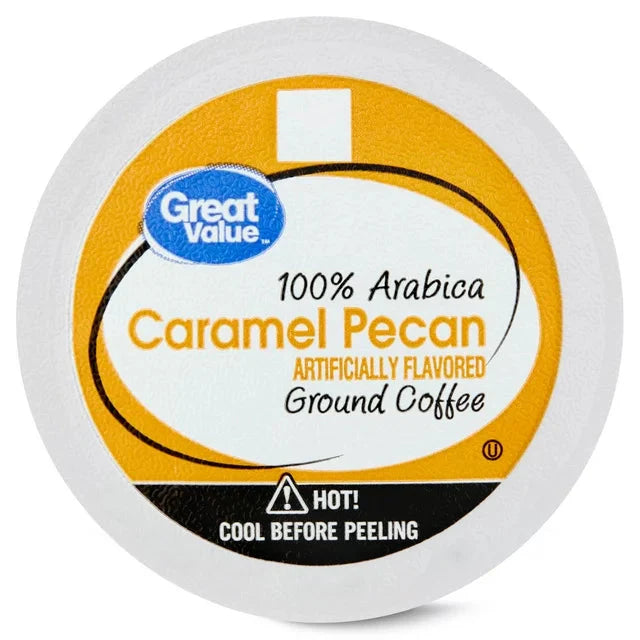 Wholesale prices with free shipping all over United States Great Value Caramel Pecan Medium Roast Coffee Pods, 12 Count - Steven Deals