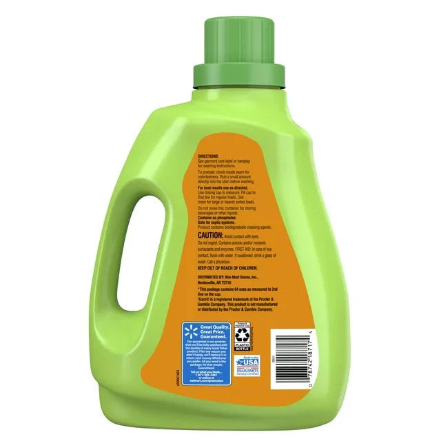 Wholesale prices with free shipping all over United States Great Value Original Clean, 64 loads, Ultimate Fresh HE Liquid Laundry Detergent, 100 Fl oz - Steven Deals