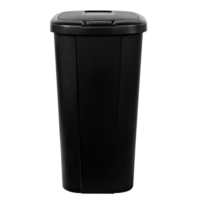 Wholesale prices with free shipping all over United States Hefty 13.3 Gallon Trash Can, Plastic Touch Top Kitchen Trash Can, Black - Steven Deals