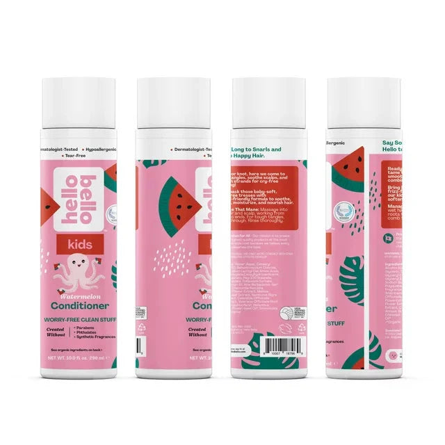 Wholesale prices with free shipping all over United States Hello Bello Kid's Conditioner, Gentle Moisturizing Plant-Based Formula, Watermelon Scent, 10 fl oz - Steven Deals