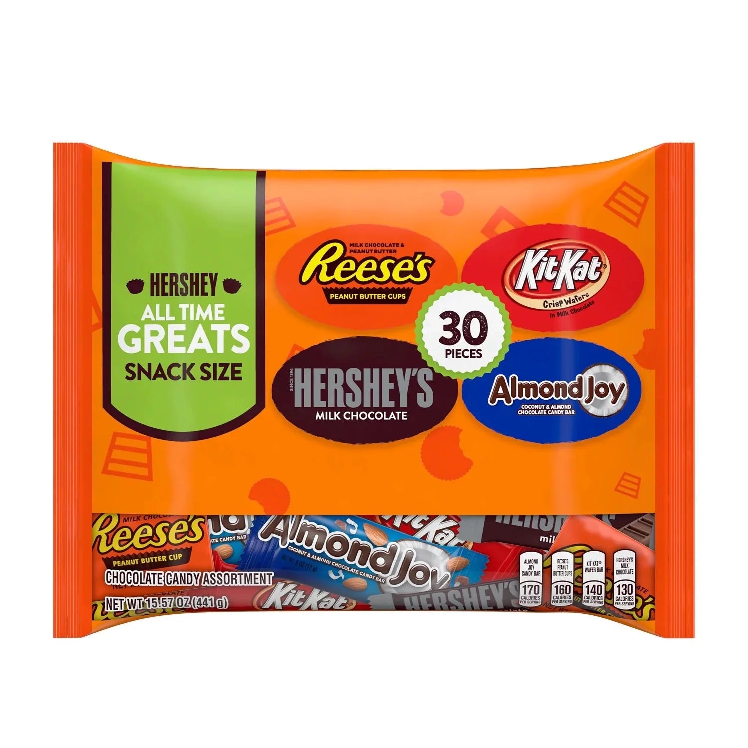 Wholesale prices with free shipping all over United States Hershey Assorted Chocolate Snack Size Candy, Variety Bag 15.57 oz, 30 Pieces - Steven Deals