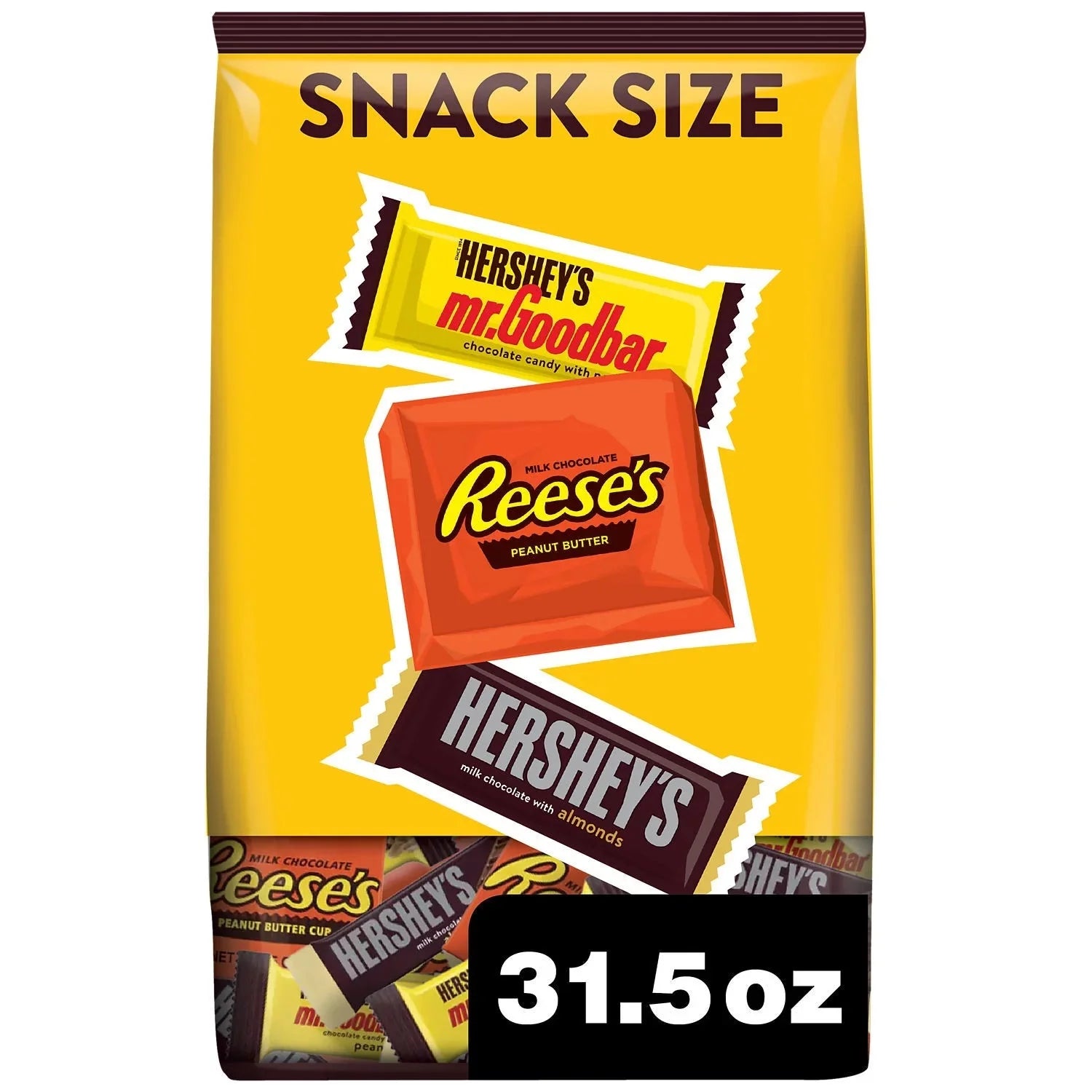 Wholesale prices with free shipping all over United States Hershey's And Reese's Assorted Chocolate Flavored Snack Size Candy, Party Pack 31.5 oz - Steven Deals