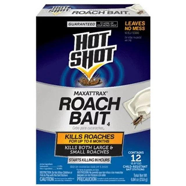 Wholesale prices with free shipping all over United States Hot Shot 12ct Roach Bait Stations, kills roaches for up to 6 months - Steven Deals