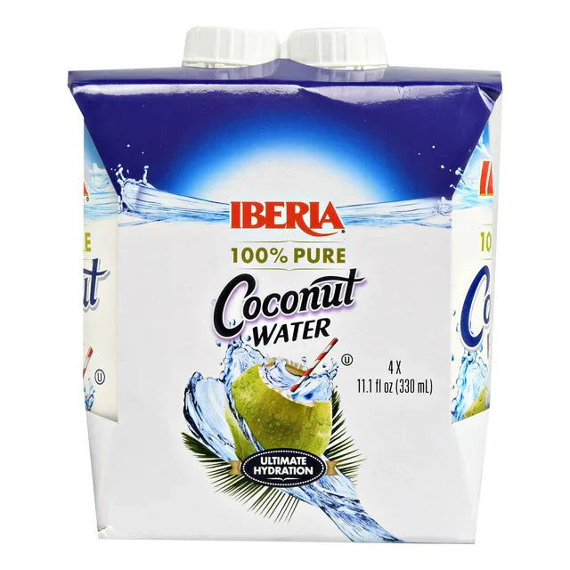 Wholesale prices with free shipping all over United States Iberia 100% Natural Coconut Water 11.1 Oz (Pack Of 4) - Steven Deals