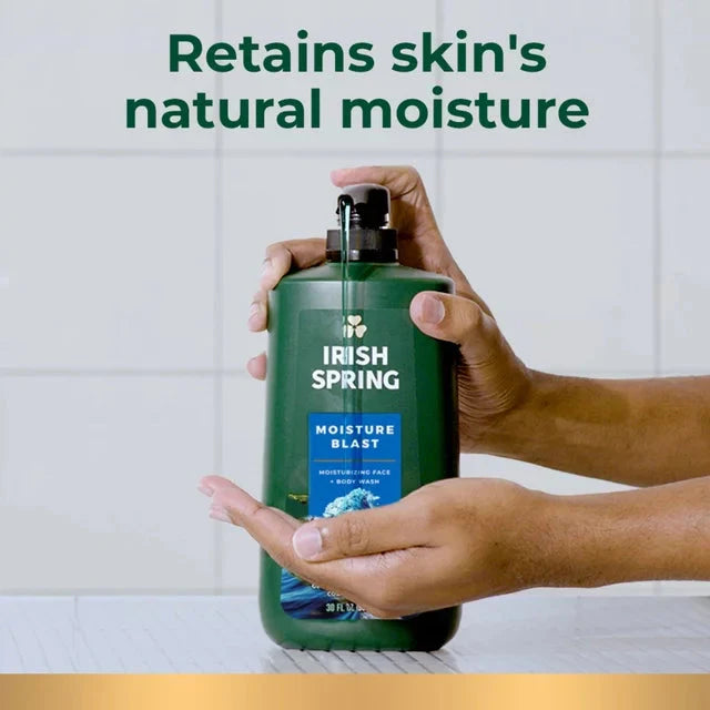 Wholesale prices with free shipping all over United States Irish Spring Moisture Blast Moisturizing Face and Body Wash, 30 oz Pump Bottle - Steven Deals