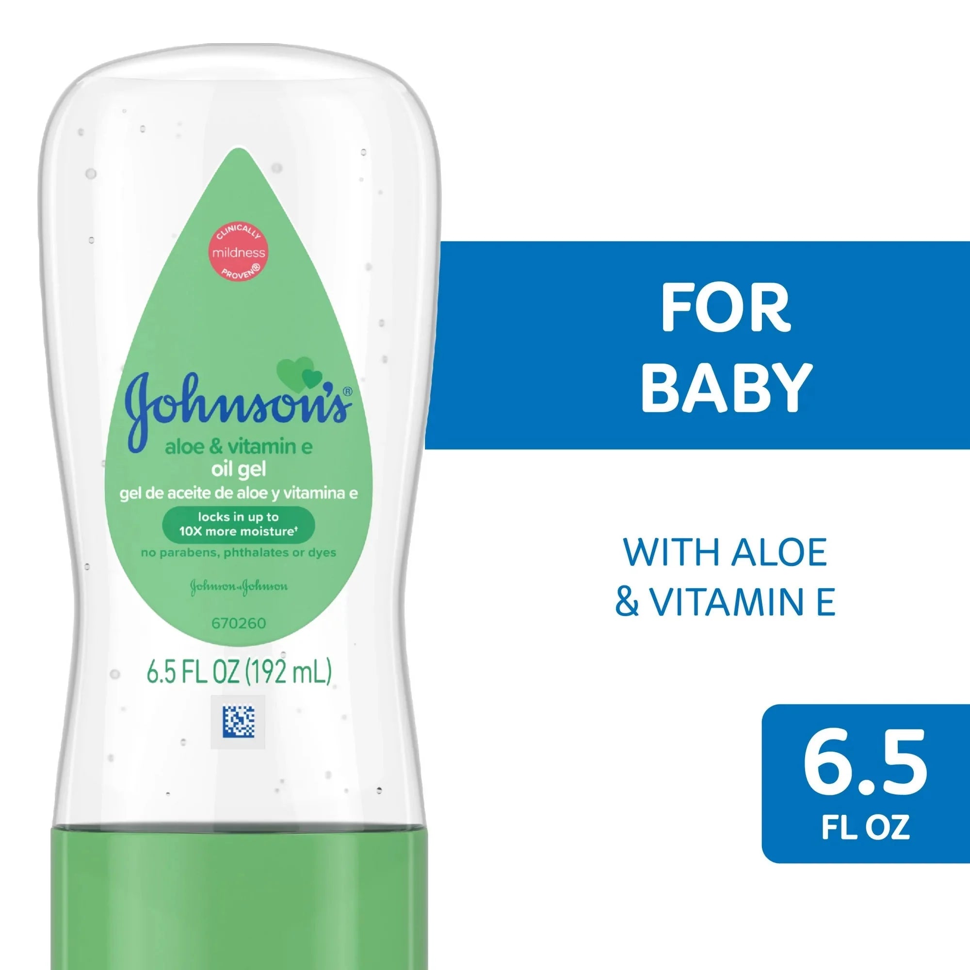 Wholesale prices with free shipping all over United States Johnson's Baby Oil Gel, Aloe Vera & Vitamin E, Soothing, 6.5 fl. oz - Steven Deals