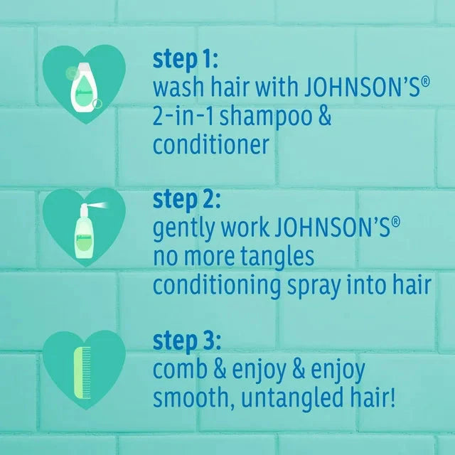 Wholesale prices with free shipping all over United States Johnson's Detangling 2-in-1 Kids Shampoo & Conditioner, 20.3 fl. oz - Steven Deals