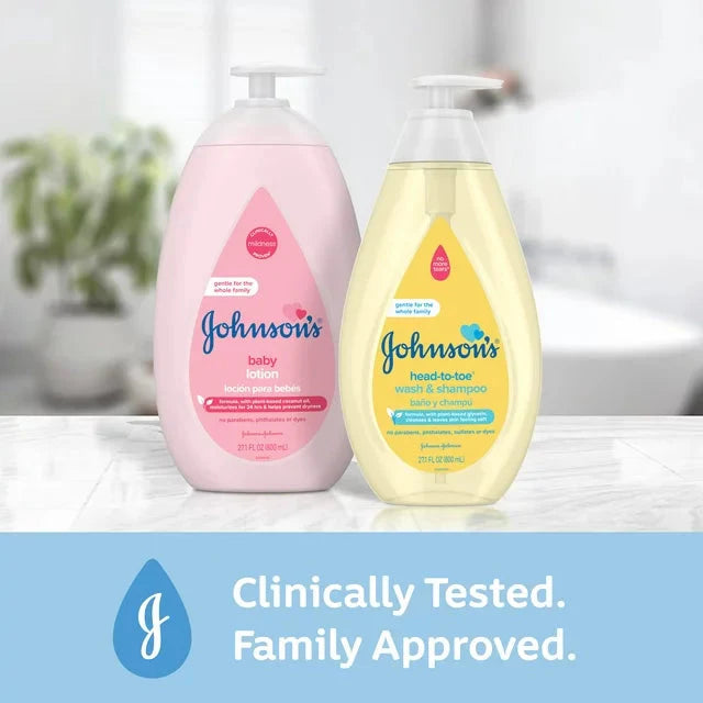 Wholesale prices with free shipping all over United States Johnson's Head-To-Toe Tear Free Baby Body Wash Soap and Shampoo, 27.1 oz - Steven Deals