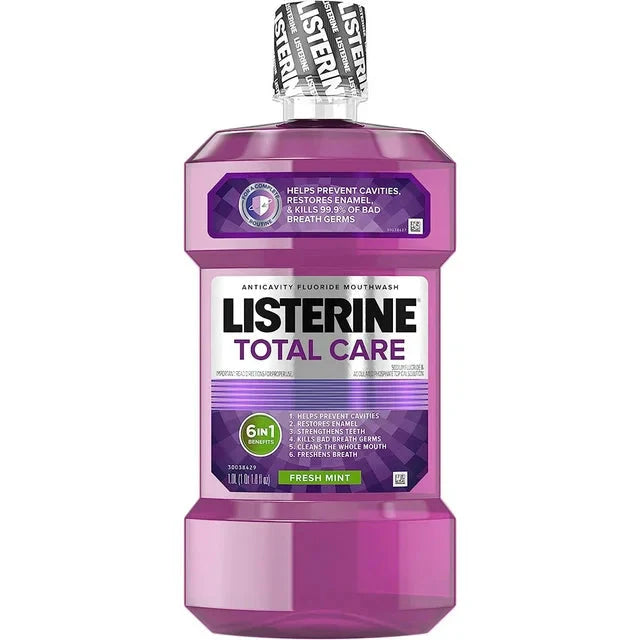 Wholesale prices with free shipping all over United States Listerine Total Care Anticavity Fluoride Mouthwash/Mouth Rinse, Fresh Mint, 1 L - Steven Deals