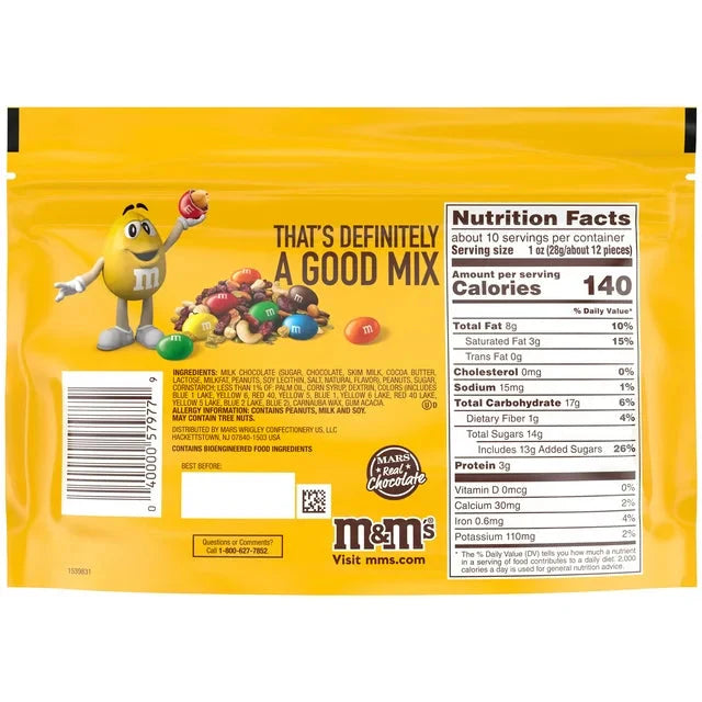 Wholesale prices with free shipping all over United States M&M's Peanut Milk Chocolate Candy Sharing Size - 10.05 oz Bag - Steven Deals