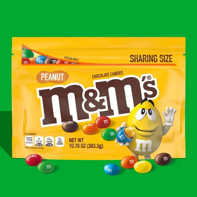 Wholesale prices with free shipping all over United States M&M's Peanut Milk Chocolate Candy Sharing Size - 10.05 oz Bag - Steven Deals