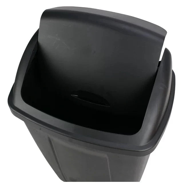 Wholesale prices with free shipping all over United States Mainstays 13 gal Plastic Swing Top Lid Kitchen Garbage Trash Can, Black - Steven Deals