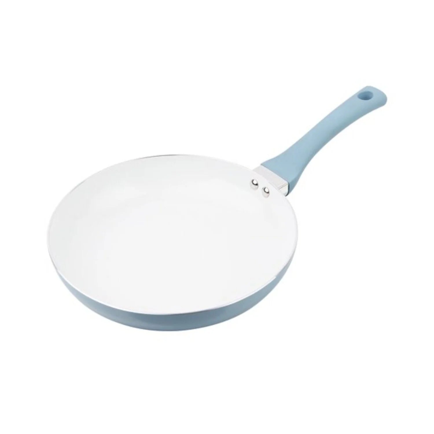 Wholesale prices with free shipping all over United States Mainstays Non-Stick Ceramic-Coated Aluminum Alloy 12in Frying Pan Blue Linen - Steven Deals