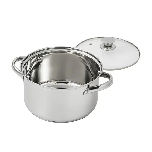 Wholesale prices with free shipping all over United States Mainstays Stainless Steel 10-Piece Cookware Set - Steven Deals