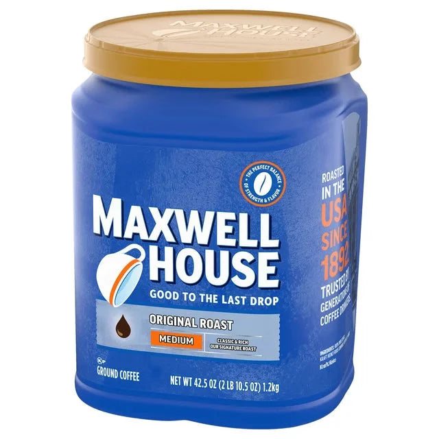 Wholesale prices with free shipping all over United States Maxwell House Original Roast Ground Coffee, 42.5 oz. Canister - Steven Deals