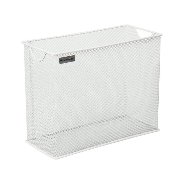 Wholesale prices with free shipping all over United States Mind Reader Metal Mesh File Organizer Storage Basket for Letters, Legal Documents, Filing, Folders, Office Organization, White - Steven Deals