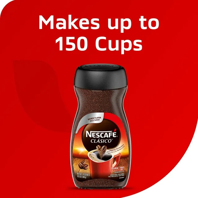 Wholesale prices with free shipping all over United States NESCAFÉ CLÁSICO Dark Roast, Instant Coffee, 1 Jar, 10.5 oz - Steven Deals