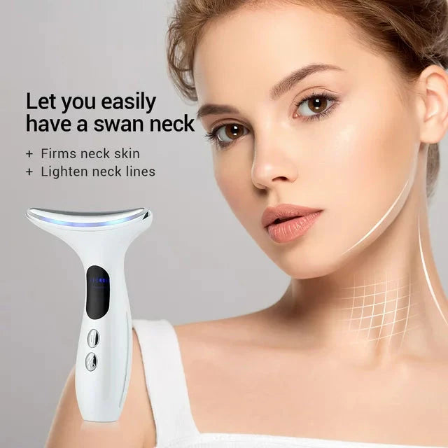 Wholesale prices with free shipping all over United States Neck Face Firming Removal Tool, Double Chin Reducer Skin Rejuvenation Neck Face Lift Anti-Aging Beauty Device on Triple Action LED Therapy, Thermal and Vibration Technologies for Skin Care - Steven Deals