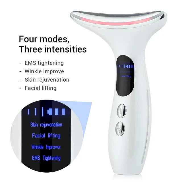 Wholesale prices with free shipping all over United States Neck Face Firming Removal Tool, Double Chin Reducer Skin Rejuvenation Neck Face Lift Anti-Aging Beauty Device on Triple Action LED Therapy, Thermal and Vibration Technologies for Skin Care - Steven Deals