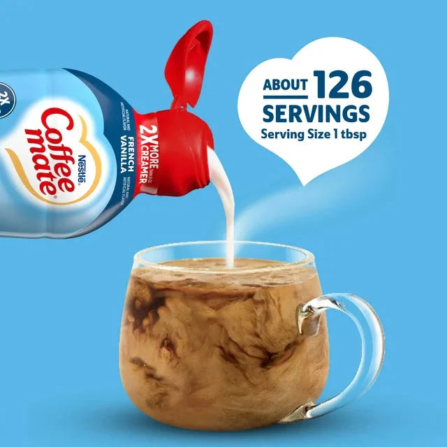 Wholesale prices with free shipping all over United States Nestle Coffee mate French Vanilla Liquid Coffee Creamer, 64 fl oz - Steven Deals