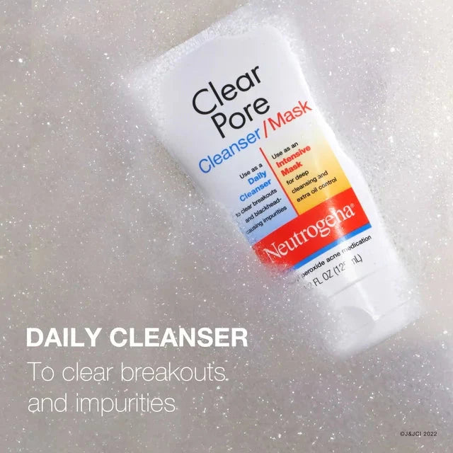 Wholesale prices with free shipping all over United States Neutrogena Clear Pore 2-in-1 Facial Cleanser & Clay Mask, 4.2 fl. oz - Steven Deals