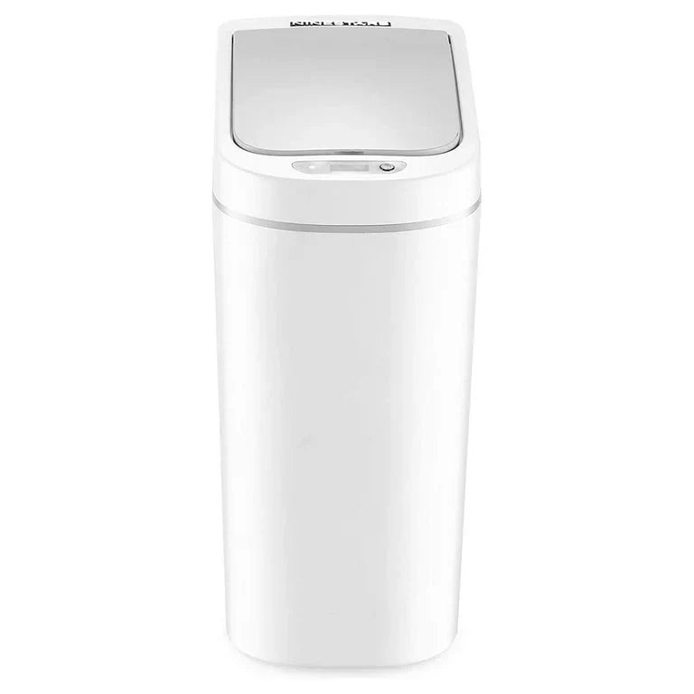 Wholesale prices with free shipping all over United States Nine Stars 1.85 Gallon Trash Can, Plastic Motion Sensor Bathroom Trash Can, White, Pack of 1 - Steven Deals
