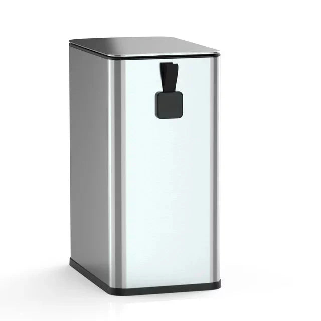 Wholesale prices with free shipping all over United States Nine Stars 2.6 Gallon Trash Can, Slim Step On Bathroom Trash Can, Stainless Steel - Steven Deals