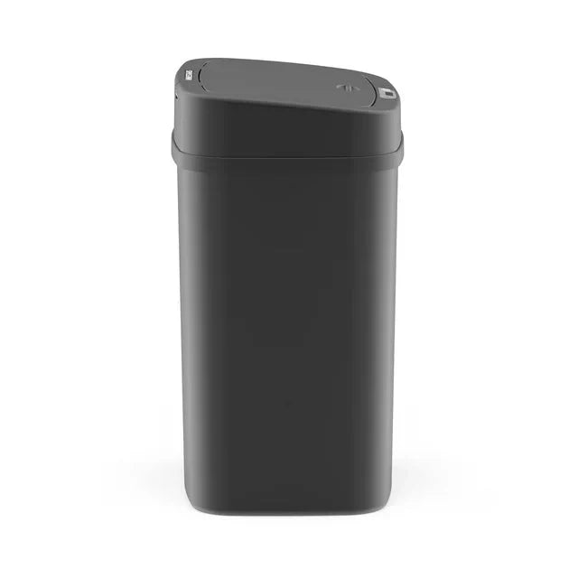 Wholesale prices with free shipping all over United States Nine Stars 3.2 Gallon Trash Can, Plastic Touchless Bathroom Trash Can, Black - Steven Deals