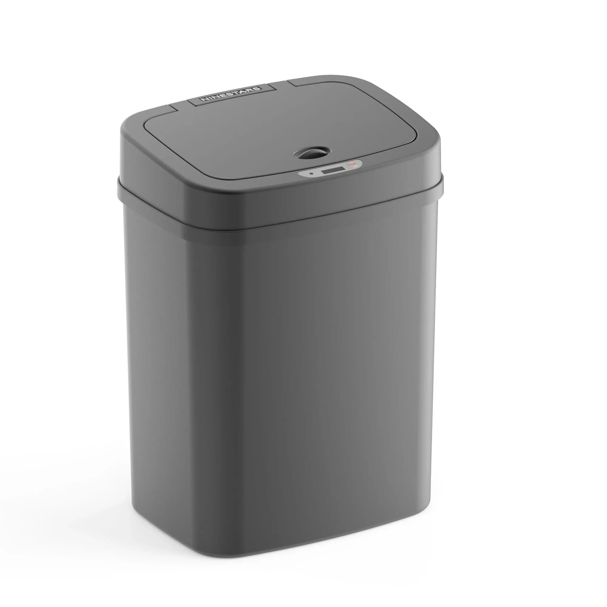Wholesale prices with free shipping all over United States Nine Stars 3.2 Gallon Trash Can, Plastic Touchless Bathroom Trash Can, Black - Steven Deals