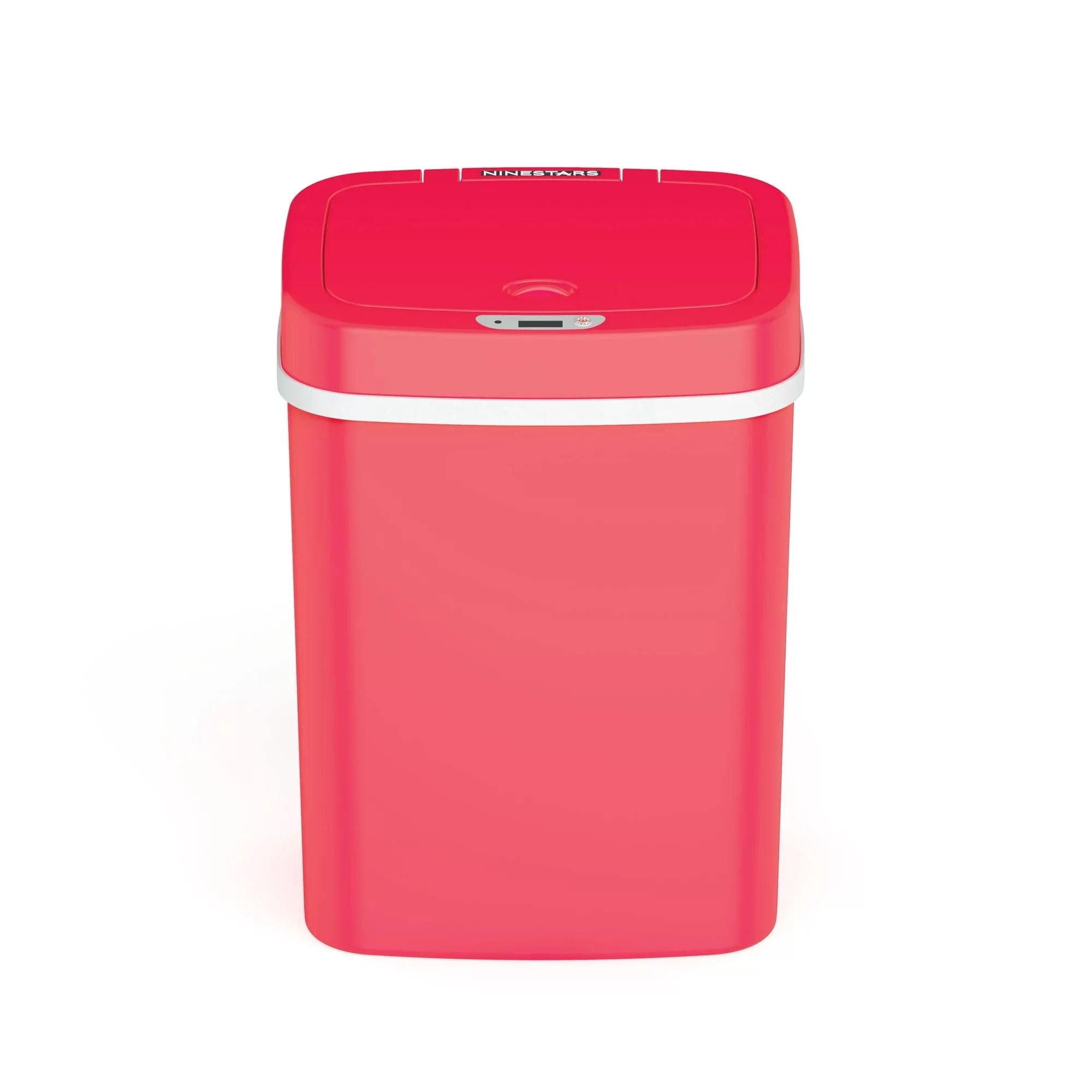 Wholesale prices with free shipping all over United States Nine Stars 3.2 Gallon Trash Can, Plastic Touchless Bathroom Trash Can, Rose - Steven Deals