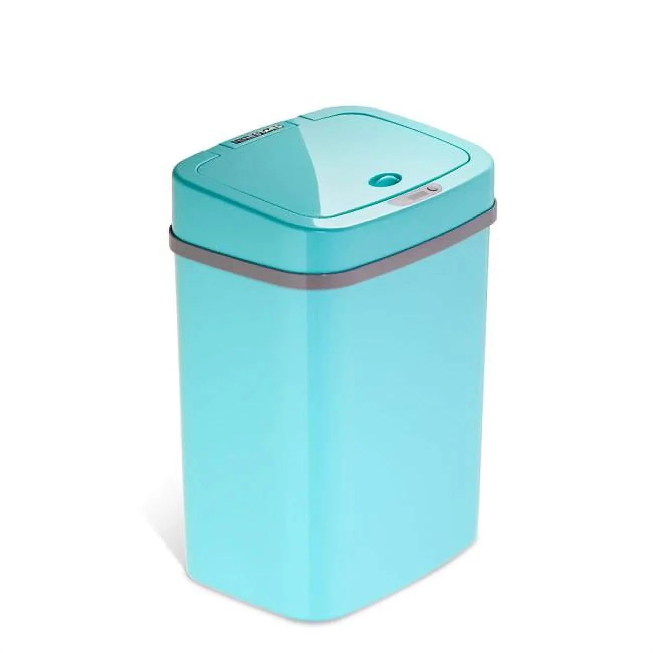 Wholesale prices with free shipping all over United States Nine Stars 3.2 Gallon Trash Can, Plastic Touchless Bathroom Trash Can, Teal - Steven Deals