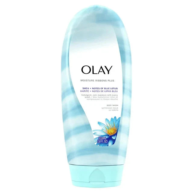 Wholesale prices with free shipping all over United States Olay Moisture Ribbons Plus Body Wash for Women, Shea and Blue Lotus, for All Skin Types, 18 fl oz - Steven Deals