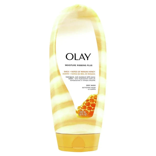 Wholesale prices with free shipping all over United States Olay Moisture Ribbons Plus Shea and Manuka Honey Body Wash, for All Skin Types, 18 fl oz - Steven Deals