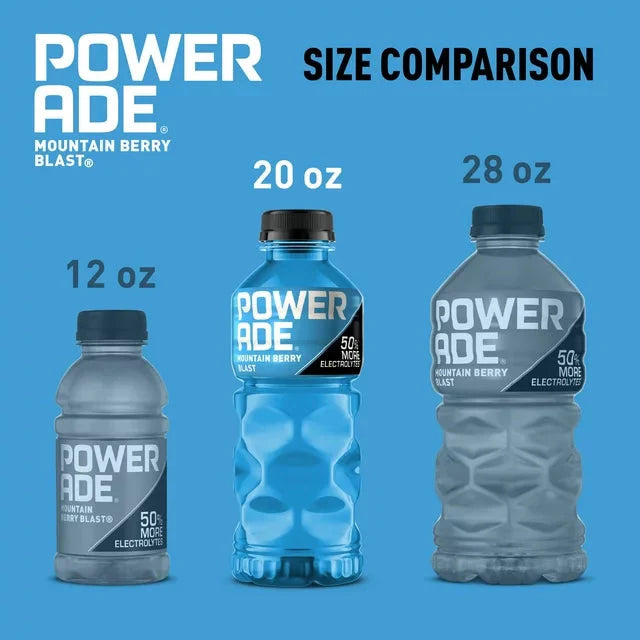 Wholesale prices with free shipping all over United States POWERADE Electrolyte Enhanced Mountain Berry Blast Sport Drink, 20 fl oz, 8 Count Bottles - Steven Deals