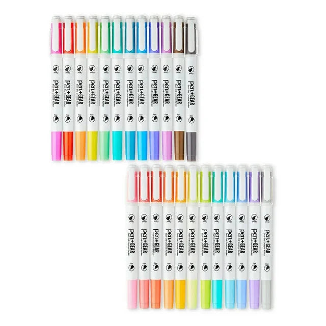 Wholesale prices with free shipping all over United States Pen+Gear Dual End Art Markers, Assorted Colors, 24 Count - Steven Deals