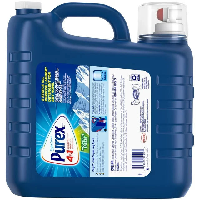Wholesale prices with free shipping all over United States Purex Liquid Laundry Detergent, Mountain Breeze, 312 Fluid Ounces, 240 Loads - Steven Deals