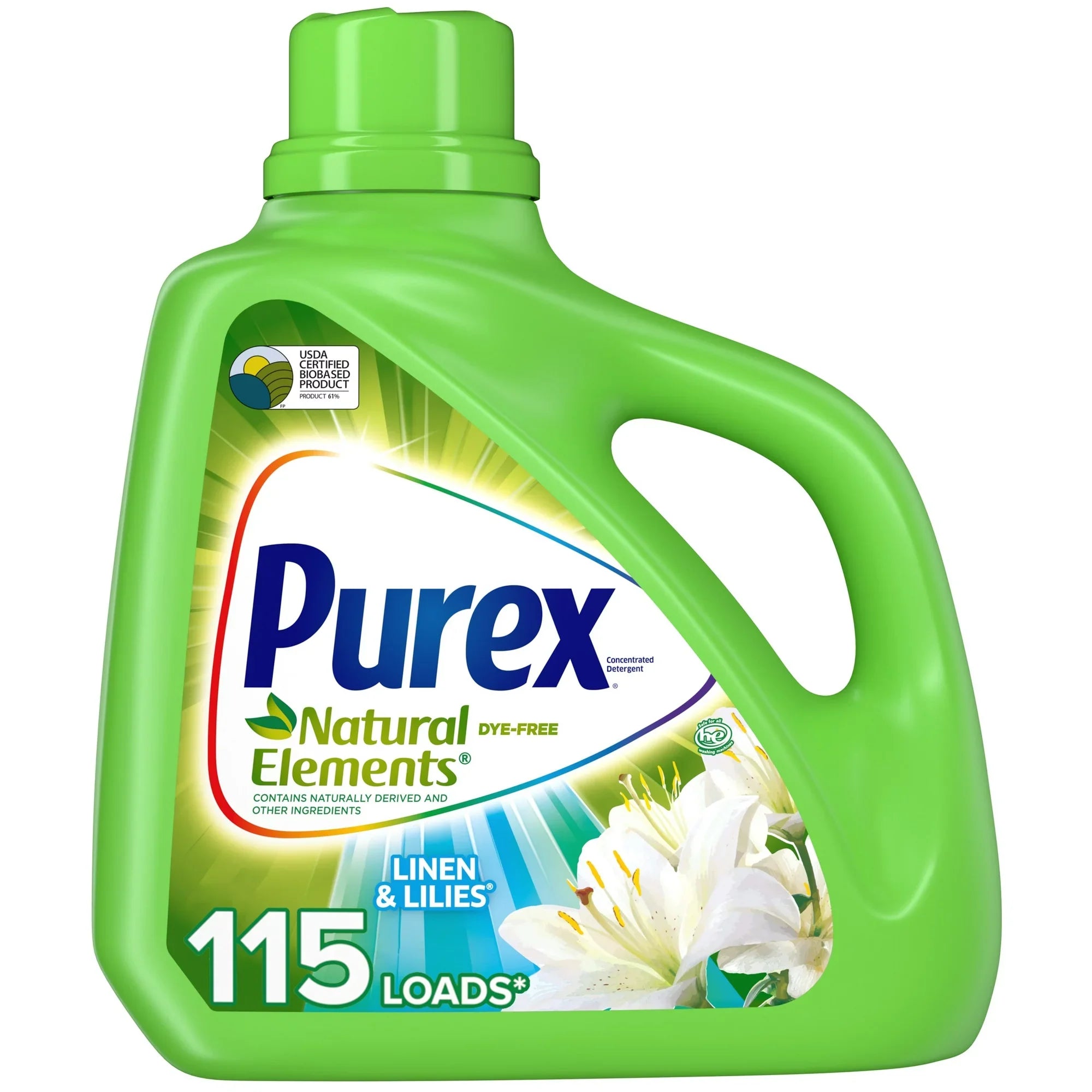 Wholesale prices with free shipping all over United States Purex Liquid Laundry Detergent, Natural Elements Linen & Lilies, 150 Fluid Ounces, 115 Loads - Steven Deals
