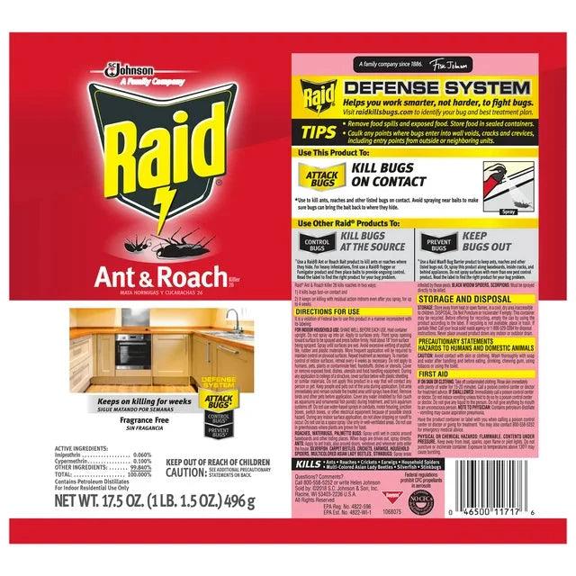 Wholesale prices with free shipping all over United States Raid® Ant & Roach Killer 26, Fragrance-Free Bug Spray, 17.5 fl oz, 2 ct - Steven Deals
