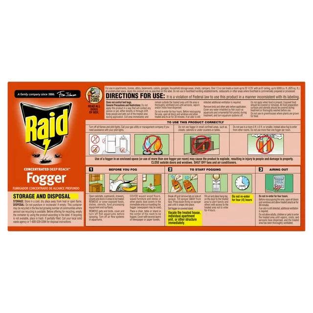Wholesale prices with free shipping all over United States Raid Concentrated Deep Reach Pest Killer & Roach Fogger, 1.5 fl oz, 4 Count - Steven Deals