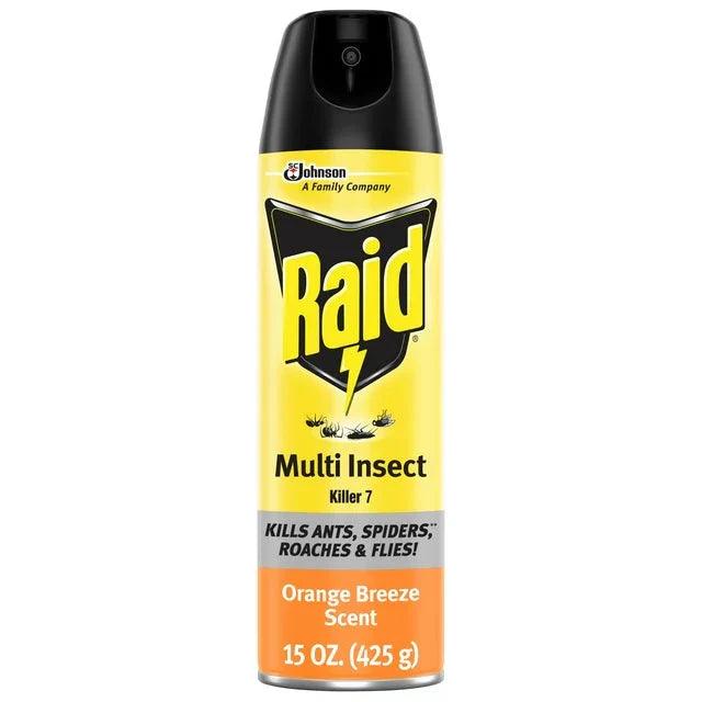 Wholesale prices with free shipping all over United States Raid Multi Insect Killer 7, Bug Killer Spray, Orange Breeze Scent, 15 oz - Steven Deals