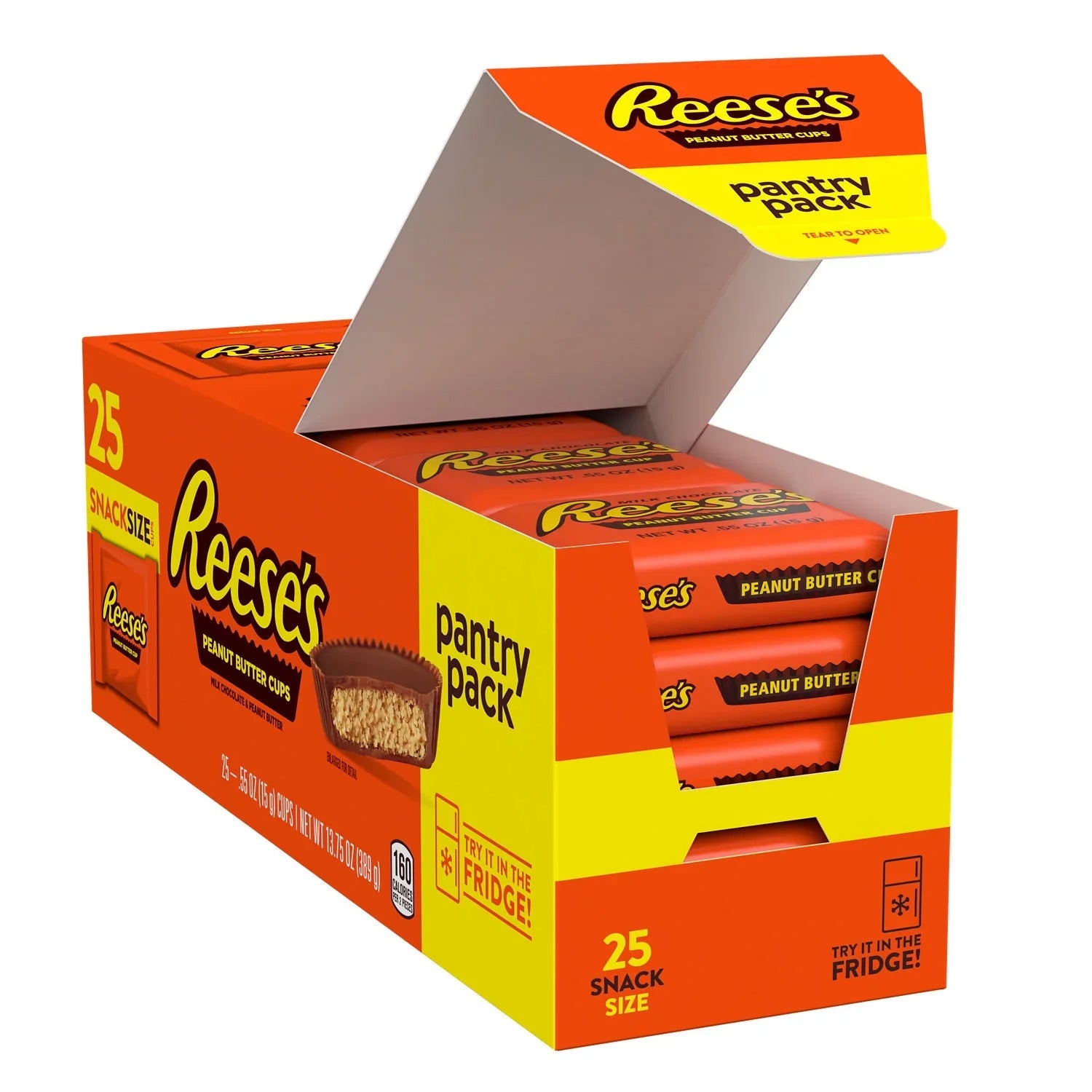 Wholesale prices with free shipping all over United States Reese's Milk Chocolate Snack Size Peanut Butter Cups Candy, Pantry Pack 13.75 oz, 25 Pieces - Steven Deals