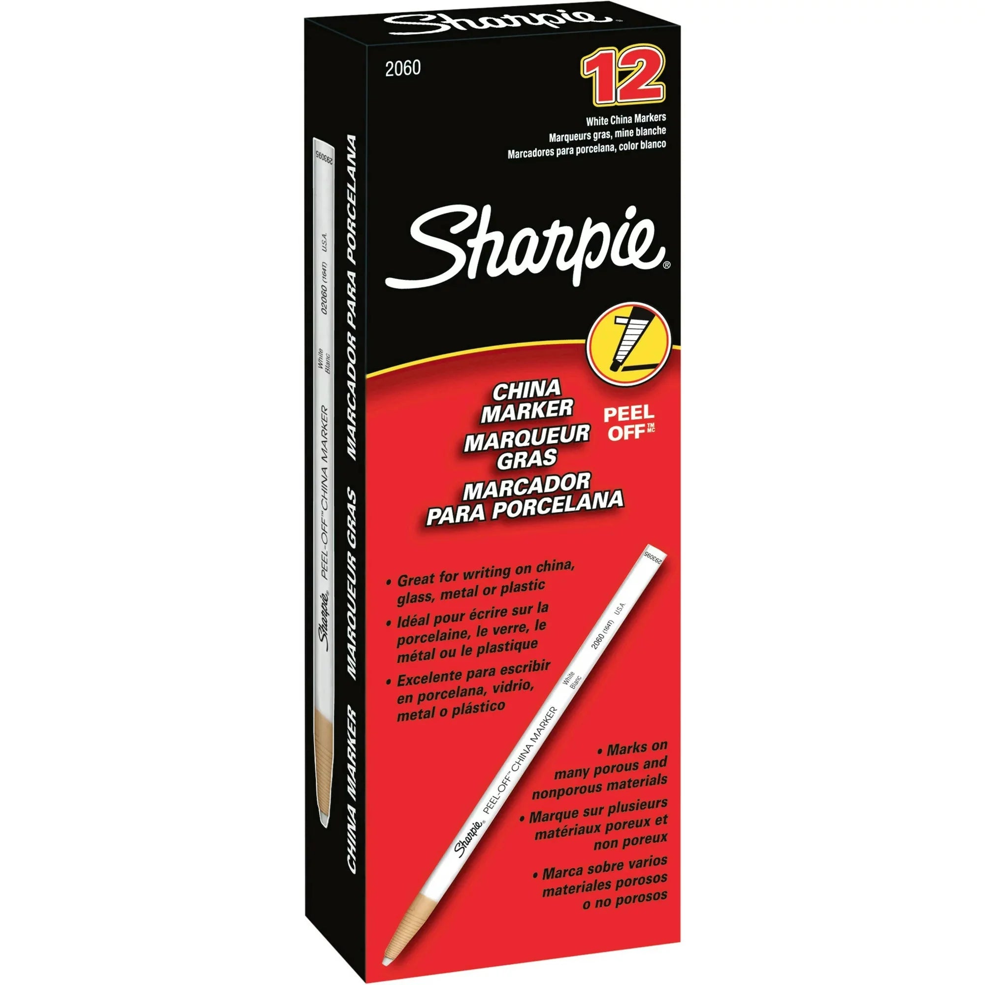 Wholesale prices with free shipping all over United States Sharpie, SAN2060, Peel-Off China Marker, 12 / Dozen - Steven Deals